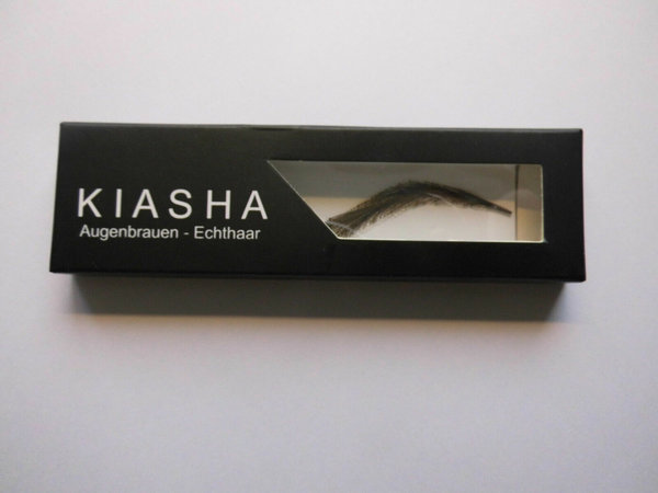 KIASHA Echthaar Augenbrauen komplett verschiedene Farben