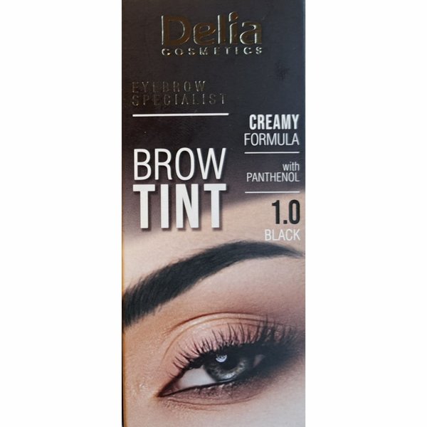 DELIA Brow Tint Augenbrauen Farbe Färbe-Set 1.0 Schwarz mit Panthenol